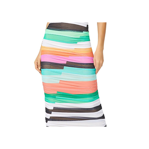 Abito midi aderente in chiffon arricciato da donna AFRM, multicolore, taglia XS - Product Image 3