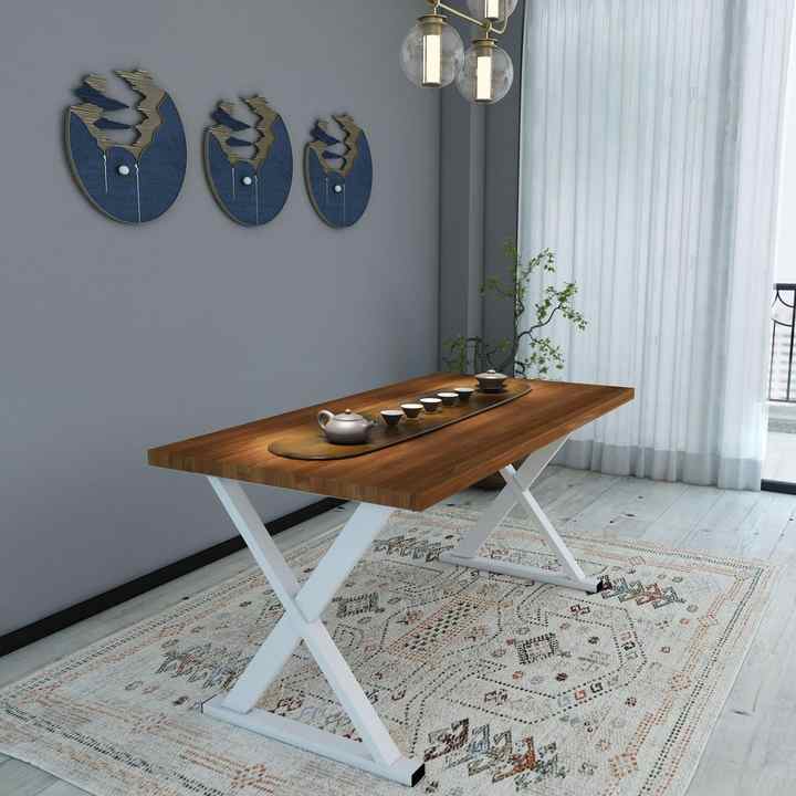 Bahar Solid Teak Color 180x80 Dining Table CPT7287-180