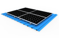 Support de montage de toit en métal anodisé Chiko CK-FTH-406-3N avec résistance au vent de 60 kg pour structure de toit photovoltaïque, système de support solaire