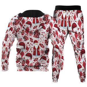 Conjunto de Sudadera con Capucha y Pantalones Deportivos Unisex para Navidad, Conjunto de 2 Piezas con Estampado Navideño y Pantalones Cargo de Talla Grande para Hombre - Product Image 2