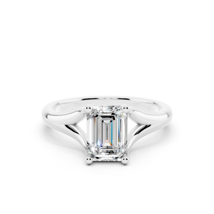 Fabricante de fábrica Personalización OEM Juego de diamantes de corte esmeralda cultivados en laboratorio en anillos de oro blanco Diseños de joyería fina exquisitos - Product Image 4