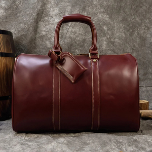 Genuine Leather Luxury Sports <b>Duffel</b> <b>Bag</b> with Zipper Closure Eco-Friendly Durable Large Capacity for Gym Workouts Weekend Travel - Product Image 2