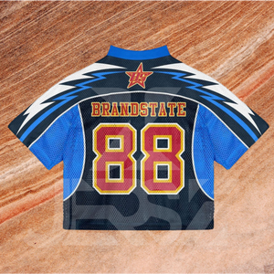Camiseta de Fútbol Unisex Personalizada Estilo Vintage, Corte Holgado, Ropa Deportiva Urbana, Impresa con Técnica de Sublimación en Malla de Poliéster - Product Image 1