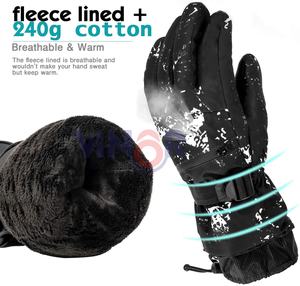 Guantes de esquí de invierno unisex personalizados impermeables y compatibles con pantalla táctil ropa de esquí al aire libre para snowboard guantes de esquí OEM - Product Image 4