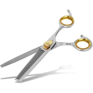 Ciseaux à effiler les cheveux professionnels à lame tranchante 6,5 pouces avec vis réglable et repose-doigts en acier inoxydable - Product Image 1