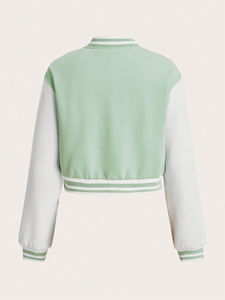 Vestes universitaires pour femmes Manches en satin Collection d'hiver Streetwear Logo personnalisé imprimé 100% coton Imperméable Respirant - Product Image 4