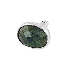 Boutons de manchette et pinces à cravate en labradorite argentée pour hommes, bijoux de cérémonie - Product Image 2