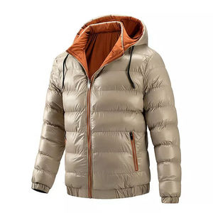 New Design 2025 New Arrival Men's Winter Hooded Puffer Jacket Breathable Sustainable 100% <b>Bamboo</b> <b>Fiber</b> High Street Style - Product Image 3