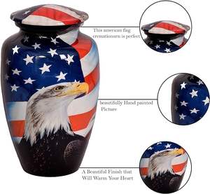 Urnes funéraires/funéraires pour adultes en aluminium de la plus haute qualité, solides et durables, de style américain. - Product Image 4