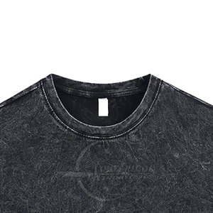 Camiseta informal de lavado ácido para hombre, ropa deportiva de algodón 100% de secado rápido, diseño de entrenamiento ajustado con cuello redondo, fabricante - Product Image 3