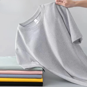 Camiseta de Manga Corta con Cuello Redondo de Algodón para Hombre, Personalizada para Fitness y Jogging, 100% Algodón, Fabricación OEM, Camisetas Personalizadas de Alta Calidad - Product Image 2