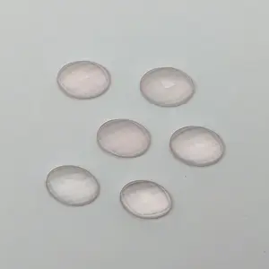 Natural rose quartz 14x10mm Oval checkerboard cabochon 4.8 cts Good Quality Loose Gemstone for Jewelry Making hyaline quartz cab