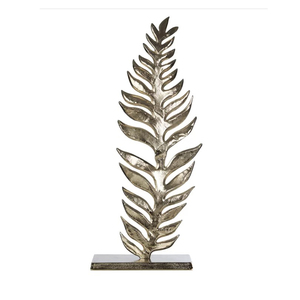 Unique Moderne En Aluminium Métal Feuille Forme Argent Plaqué Sculpture Art De Luxe Hôtel et Maison Table Top Décoratif - Product Image 1