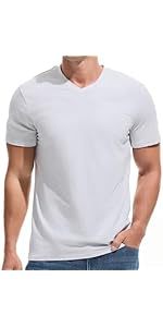 Hombres con estilo slim fit transpirable algodón casual ligero liso cuello redondo verano manga corta cómoda moda camisetas - Product Image 2