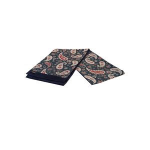 Echarpe double face imprimée motif châle bordeaux bleu marine - Product Image 2