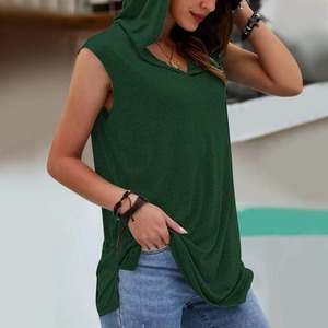 เสื้อฮู้ดแขนกุดผู้หญิงคุณภาพพรีเมี่ยมขนาด XS ที่กำหนดเองได้เหมาะสำหรับทุกโอกาสพิมพ์ผ้าเทอร์รี่สั้น - Product Image 1