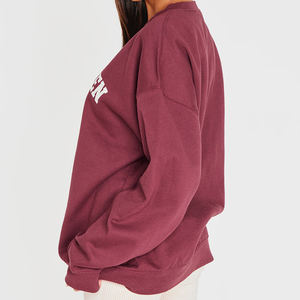 Women's Oversized Crew Neck Sweatshirts Loose Drop Shoulder Long <b>Sleeve</b> Pullovers Streetwear Printed Dressy Casual Tops Front - Product Image 2