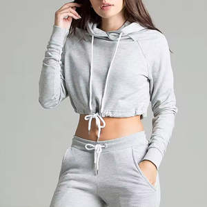 เสื้อฮู้ดครอปท็อปผู้หญิงแบบมีซับใน พิมพ์ลายตามสั่ง ขายดี สำหรับฤดูใบไม้ร่วงและฤดูหนาว สวมใส่สบาย ผลิตจากผ้าฝ้าย 100% รับผลิตแบบ OEM - Product Image 6