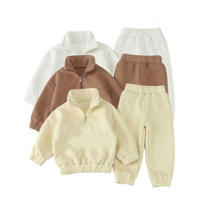 Pantalones de chándal personalizados Conjunto de ropa de invierno para bebés Logotipo personalizado Conjunto de chándal de invierno para niños Sudadera con capucha Chándales Conjunto de Sudadera con capucha de lana para niños - Product Image 5