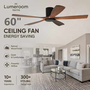 USA In Stock Solid Wood Blades <b>Ceiling</b> <b>Fan</b> 60 Inch No Light Reversible DC Motor with <b>Remote</b> <b>Control</b> for Living Room - Product Image 1