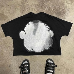 T-shirt personnalisé grande taille pour hommes, coupe boxe épaisse à épaules tombantes, t-shirt graphique 100% coton, tshirt court surdimensionné pour hommes - Product Image 6