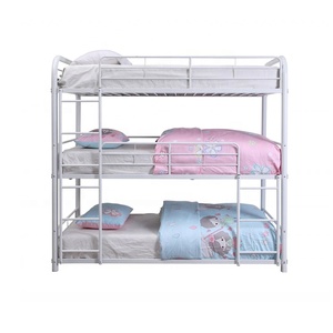 Lit superposé en métal à <span class=keywords><strong>3</strong></span> <span class=keywords><strong>niveaux</strong></span> pour trois personnes, design moderne, mobilier de chambre à coucher - Product Image 2