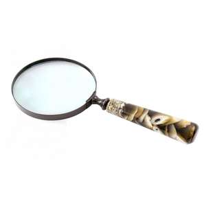 Loupe à bord argenté, idées de cadeaux d'affaires pour le bureau, loupe décorative en forme de corne nautique, prix d'usine - Product Image 1