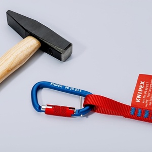 KNIPEX Blue Coated Carabiner 81 mm Long with Screw Lock Material Carabiner - Product Image 3
