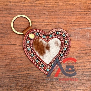 Llavero de cuero recién llegado hecho a mano, llavero de cuero de vaca Real, llavero elegante, gran oferta, llavero tallado, llavero - Product Image 1