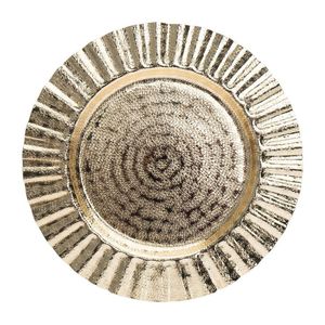 Assiette de présentation en métal, idéale pour les services de traiteur, offrant une présentation culinaire haut de gamme avec une surface de table durable et réutilisable. - Product Image 4