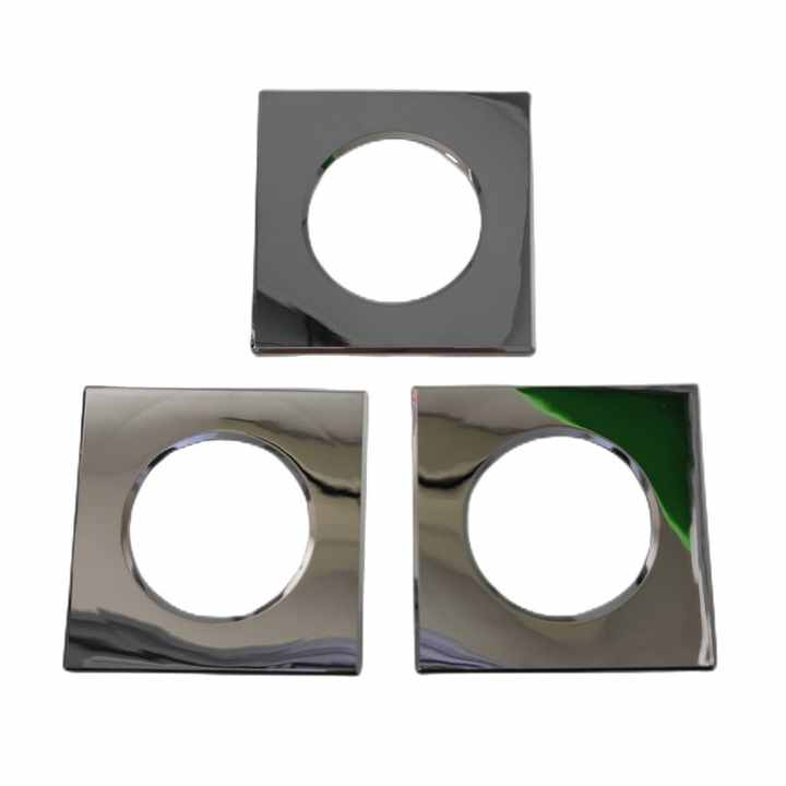 3 Pieces Square Chrome Silver Lids for FP8705W LED Spotlights - Lighting / Recessed Spotlight