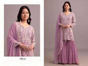 Trajes de Pantalón Palazzo para Mujer, Trajes de Lawn Pakistaníes, Trajes de Algodón de Diseñadores Pakistaníes para Mujer, Ropa India y Pakistaní - Product Image 3