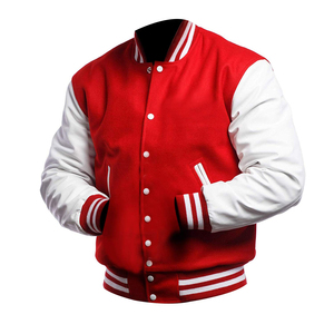 Impression personnalisée à manches longues pour hommes 100% Laine Baseball Letterman Vestes pour hommes Chenille Patchs Logo personnalisé Veste de conception - Product Image 1