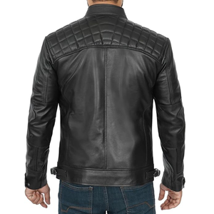Chaqueta de cuero de vaca de alta calidad para hombre, al mejor precio, totalmente personalizable, estilo moderno, con cierre de cremallera, para invierno. - Product Image 4