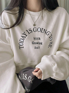 Sweat-shirts surdimensionnés en éponge française 500 g/m² pour femmes sweat-shirts personnalisés avec logo brodé unisexe avec personnalisation complète - Product Image 6