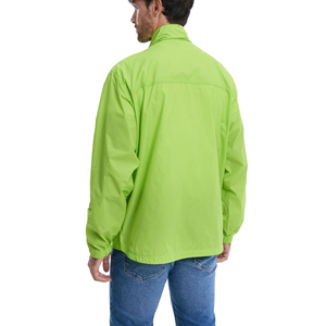 Chaqueta Cortavientos de Algodón 100% para Hombre, Estilo Bomber Varsity de Béisbol, con Cremallera Completa, Transpirable y de Alta Calidad, Color Lima Ácido, Colección Otoño - Product Image 6