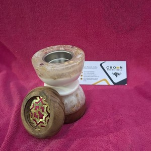Quemador Bakhoor de madera, soporte de incienso hecho a mano ecológico para decoración del hogar y bodas, difusor de aromaterapia religioso, regalo - Product Image 1