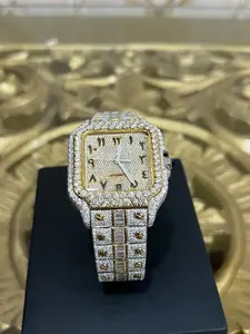 Montre en diamant Moissanite VVS de haute qualité Unisexe Acier inoxydable Luxe Édition limitée Montre-bracelet tendance - Product Image 5