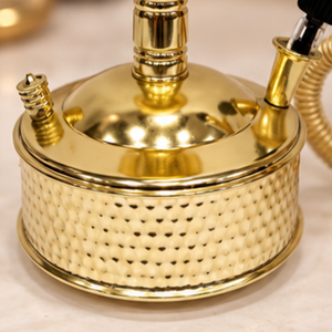 Cachimba de latón para mesa, estilo árabe hecho a mano con base decorativa martillada - Product Image 4