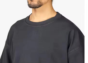 Camiseta de algodón 2025 100% para hombre, ropa de calle de moda estampada holgada, camiseta de doble capa para hombre, camiseta de gran tamaño de alta calidad - Product Image 3