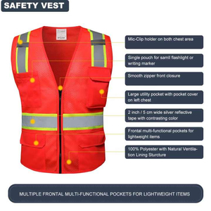 High Visibility <b>Reflective</b> Safety <b>vest</b> Custom Color Traffic Waistcoat Construction Work Standard Safety Running <b>Vest</b> - Product Image 4