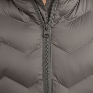 Nouvelles vestes matelassées à capuche respirantes pour femmes en hiver, fermeture éclair sur le devant, service OEM, coupe-vent, écologiques, personnalisables - Product Image 4