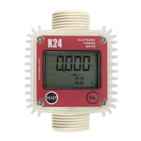 Débitmètre numérique à turbine K24, jauge de débit de carburant, outil de mesure du débit d'eau liquide, testeur