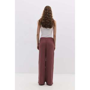 Pantalones Casuales Texturizados 100% Poliéster, Largo Midi - Product Image 5