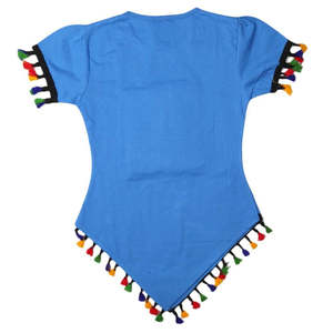 Camiseta de cuello redondo para niñas - Azul - Product Image 2