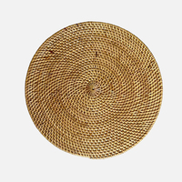 Fantaisie Design Rotin Coaster meilleure vente chargeur napperon travail manuel chargeur assiettes rotin Bambou Chargeur Plaque Osier Plaque