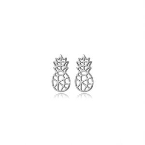 Petites boucles d'oreilles à clous en forme d'ananas, plaquées or, fabrication artisanale turque, cadeau d'anniversaire, bijoux en argent sterling 925 - Product Image 5