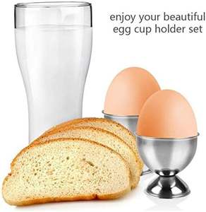 Bulk Order Dispatched Kitchen Durable Stainless Steel Portable <b>Egg</b> Holder Cup Stand Dishwasher Safe Multipurpose Breakfast - Product Image 5
