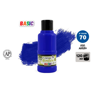 Set di vernice acrilica blu scuro da 120Ml per pittura artistica su tela di vetro carta-materiale pigmentato certificato EN71 - Product Image 1