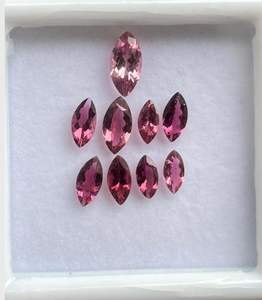 Turmalina rosa natural talla marquesa. Lote de turmalinas rosas facetadas talla marquesa. - Product Image 4